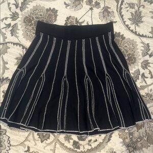 Lux Black and White A-Line Skirt
